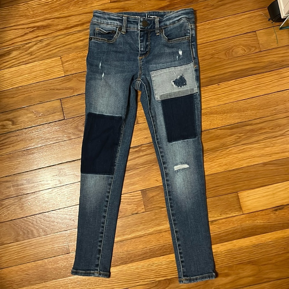 Gap Kids 1969 Patchwork Super Skinny Jeans
